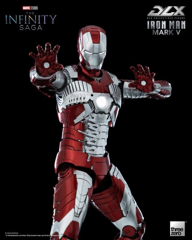 THREEZERO Avengers: The Infinity Saga DLX Iron Man Mark V 1/12 Scale Figure