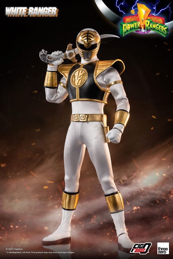 THREEZERO Mighty Morphin Power Rangers FigZero White Ranger 1/6 Scale Figure