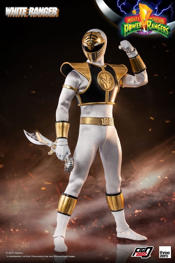 THREEZERO Mighty Morphin Power Rangers FigZero White Ranger 1/6 Scale Figure