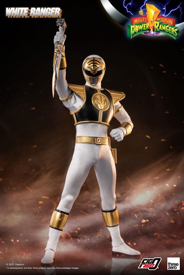 THREEZERO Mighty Morphin Power Rangers FigZero White Ranger 1/6 Scale Figure