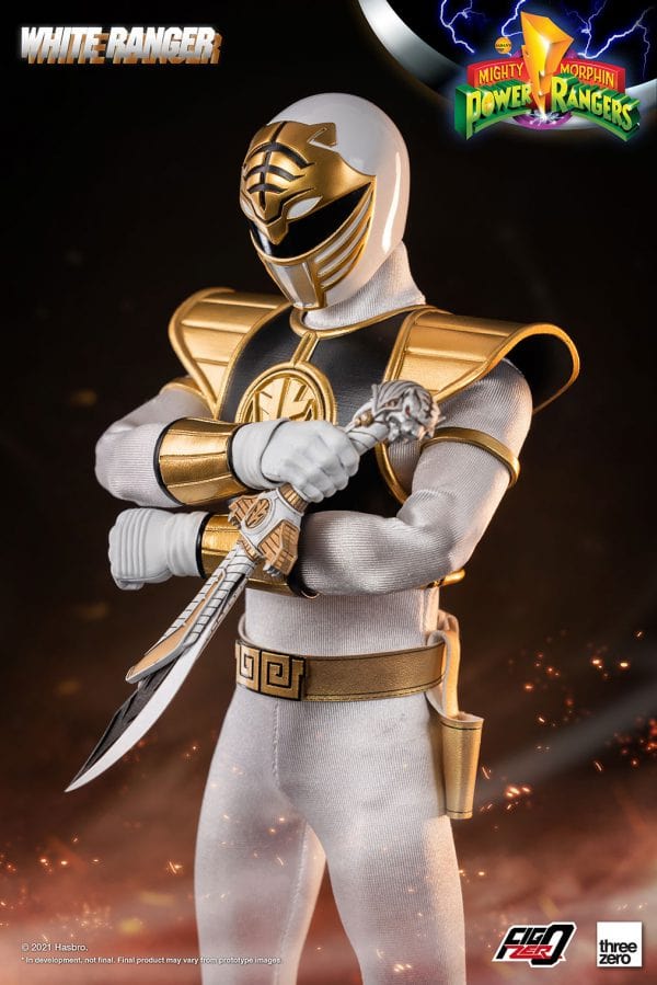 THREEZERO Mighty Morphin Power Rangers FigZero White Ranger 1/6 Scale Figure