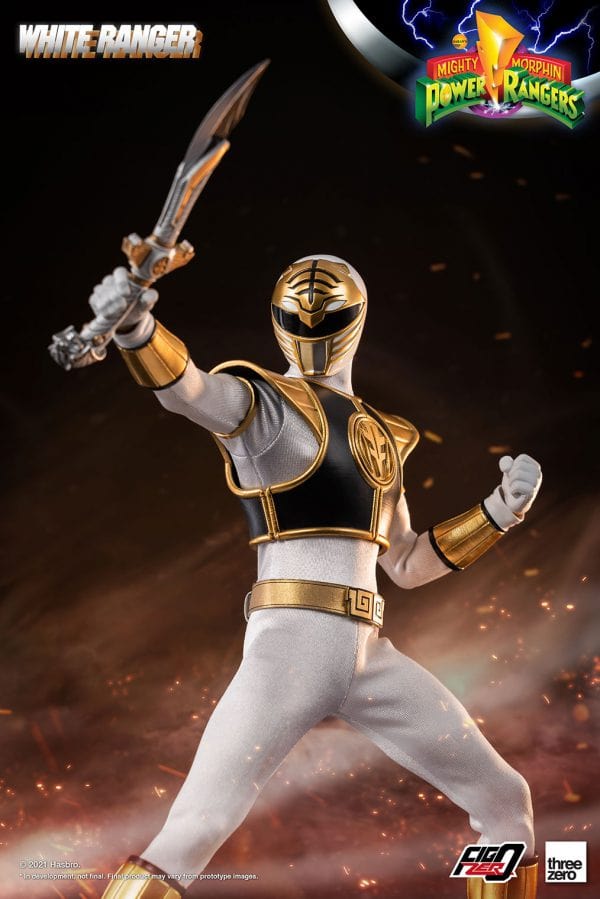 THREEZERO Mighty Morphin Power Rangers FigZero White Ranger 1/6 Scale Figure