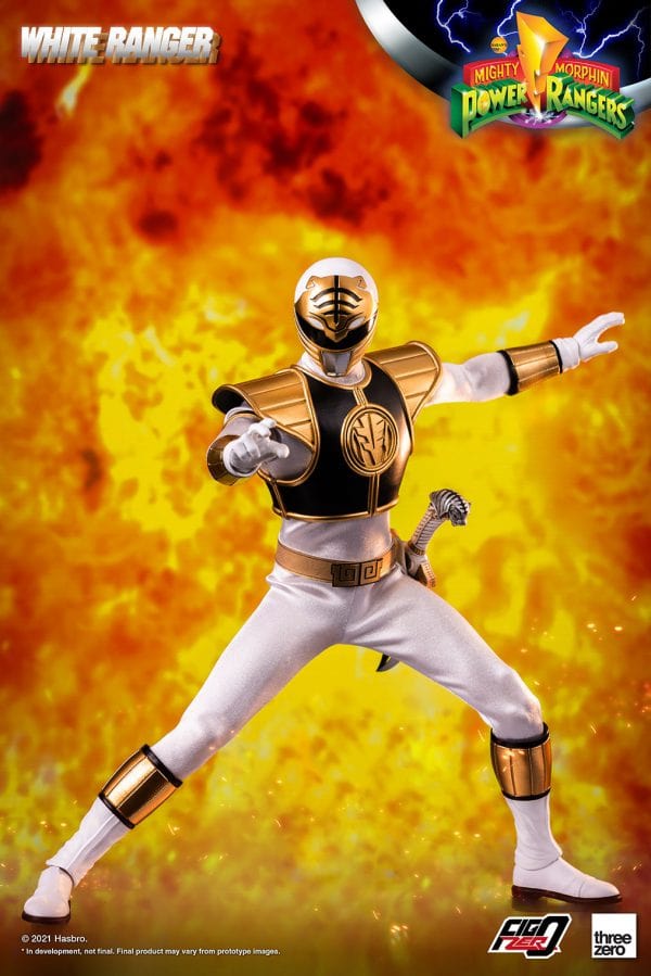 THREEZERO Mighty Morphin Power Rangers FigZero White Ranger 1/6 Scale Figure