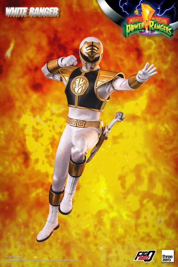 THREEZERO Mighty Morphin Power Rangers FigZero White Ranger 1/6 Scale Figure