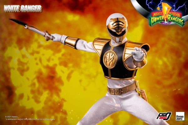 THREEZERO Mighty Morphin Power Rangers FigZero White Ranger 1/6 Scale Figure