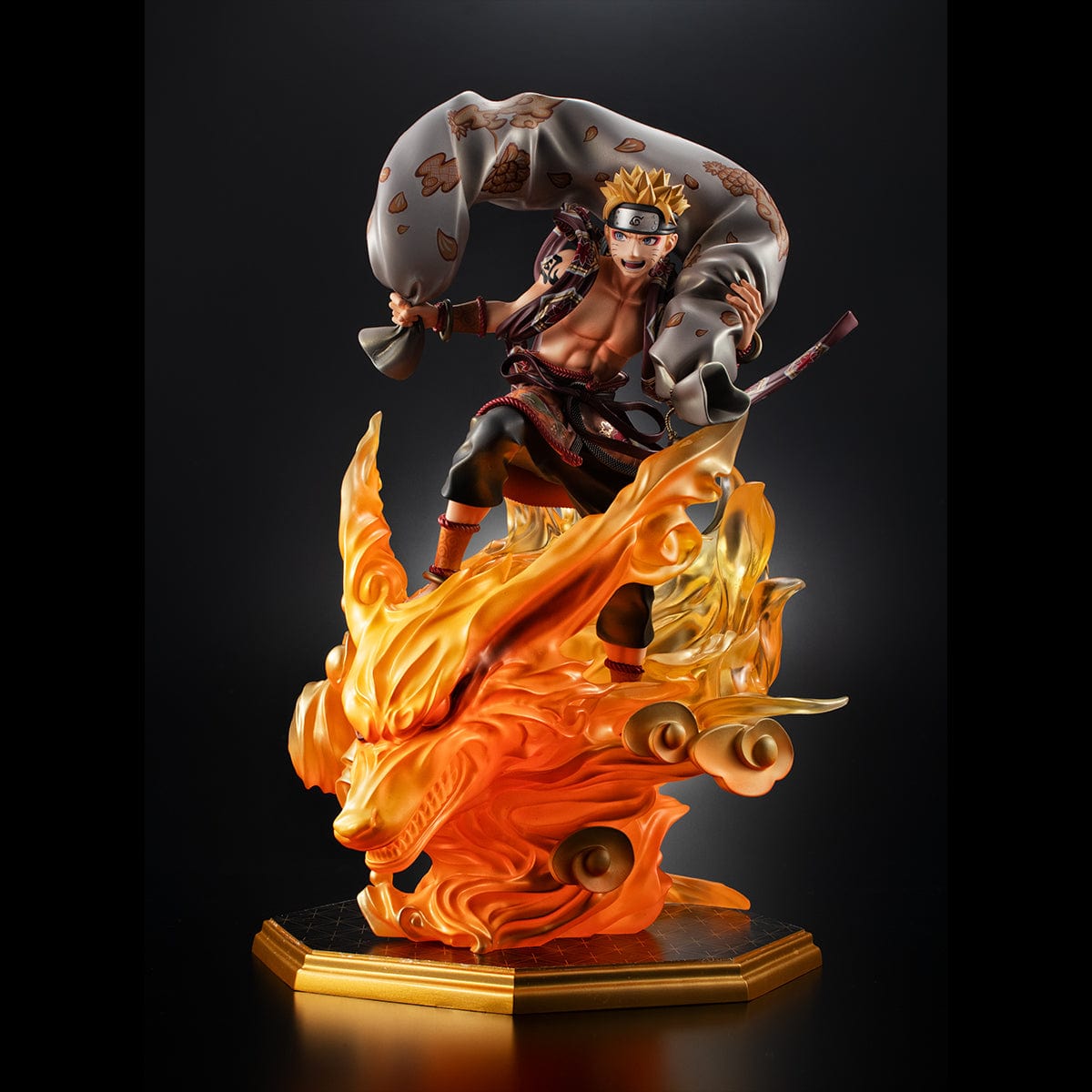 MEGAHOUSE Precious G.E.M. Series Naruto Shippuden: Naruto Uzumaki Fujin & Sasuke Uchiha Raijin Set