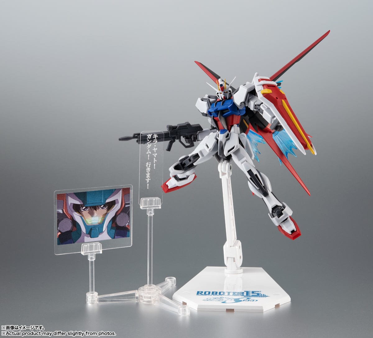 BANDAI SPIRITS Mobile Suit Gundam SEED Robot Spirits 15th Anniversary GAT-X105+AQM/E-X01 AILE Strike Gundam (Ver. A.N.I.M.E.)