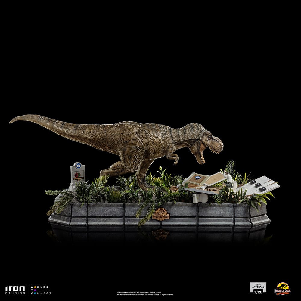 IRON STUDIOS T-Rex attacks Donald Gennaro - Jurassic Park - Demi Scale 1/20