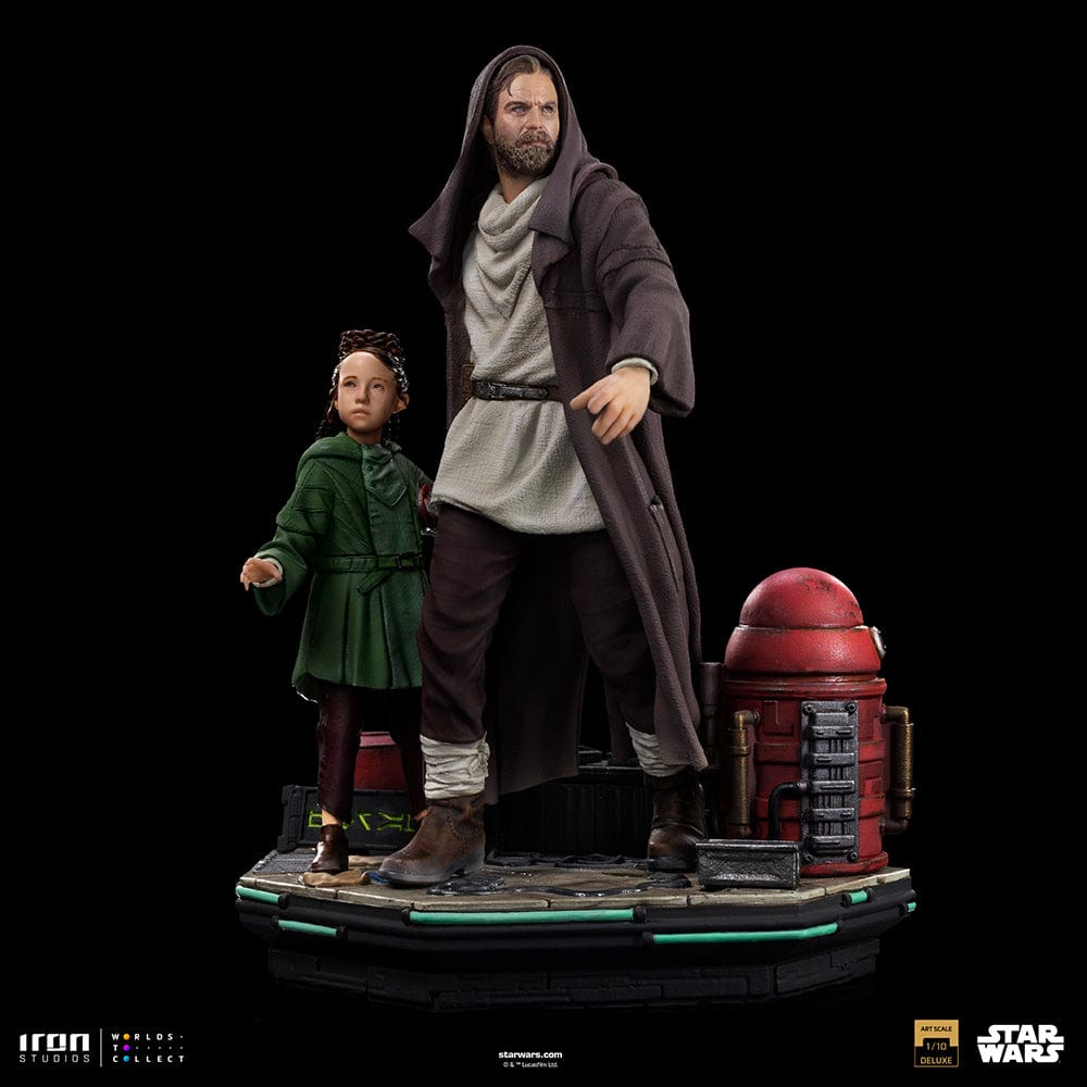 IRON STUDIOS Star Wars Obi-Wan and Young Leia Deluxe Art Scale 1/10