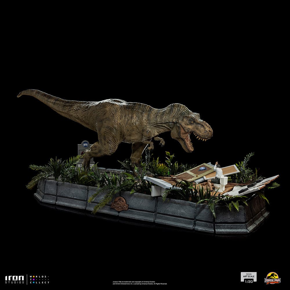 IRON STUDIOS T-Rex attacks Donald Gennaro - Jurassic Park - Demi Scale 1/20