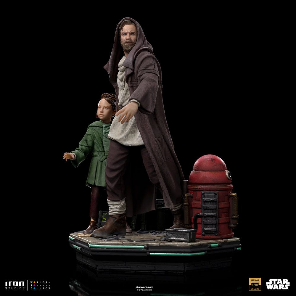 IRON STUDIOS Star Wars Obi-Wan and Young Leia Deluxe Art Scale 1/10