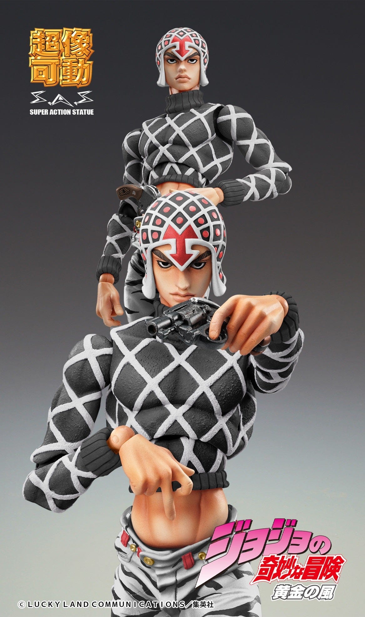 MEDICOS JoJo's Bizarre Adventure Super Action Statue Guido Mista & S-P (Black Ver.)