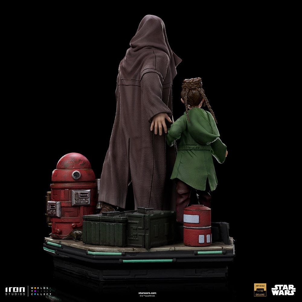 IRON STUDIOS Star Wars Obi-Wan and Young Leia Deluxe Art Scale 1/10