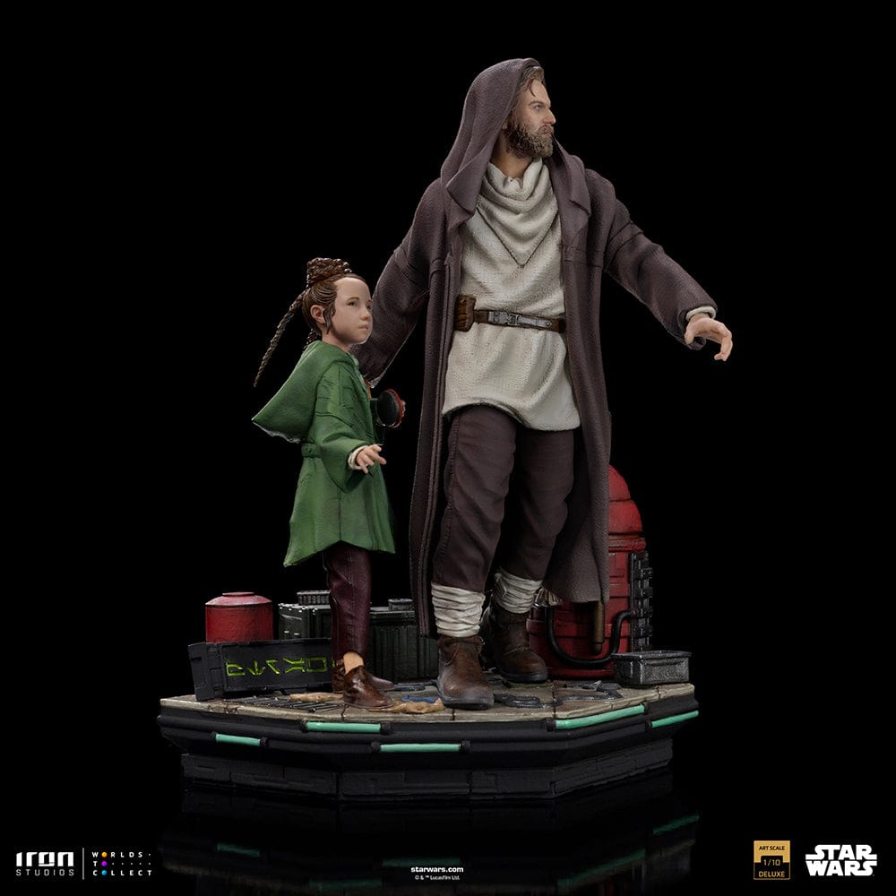 IRON STUDIOS Star Wars Obi-Wan and Young Leia Deluxe Art Scale 1/10