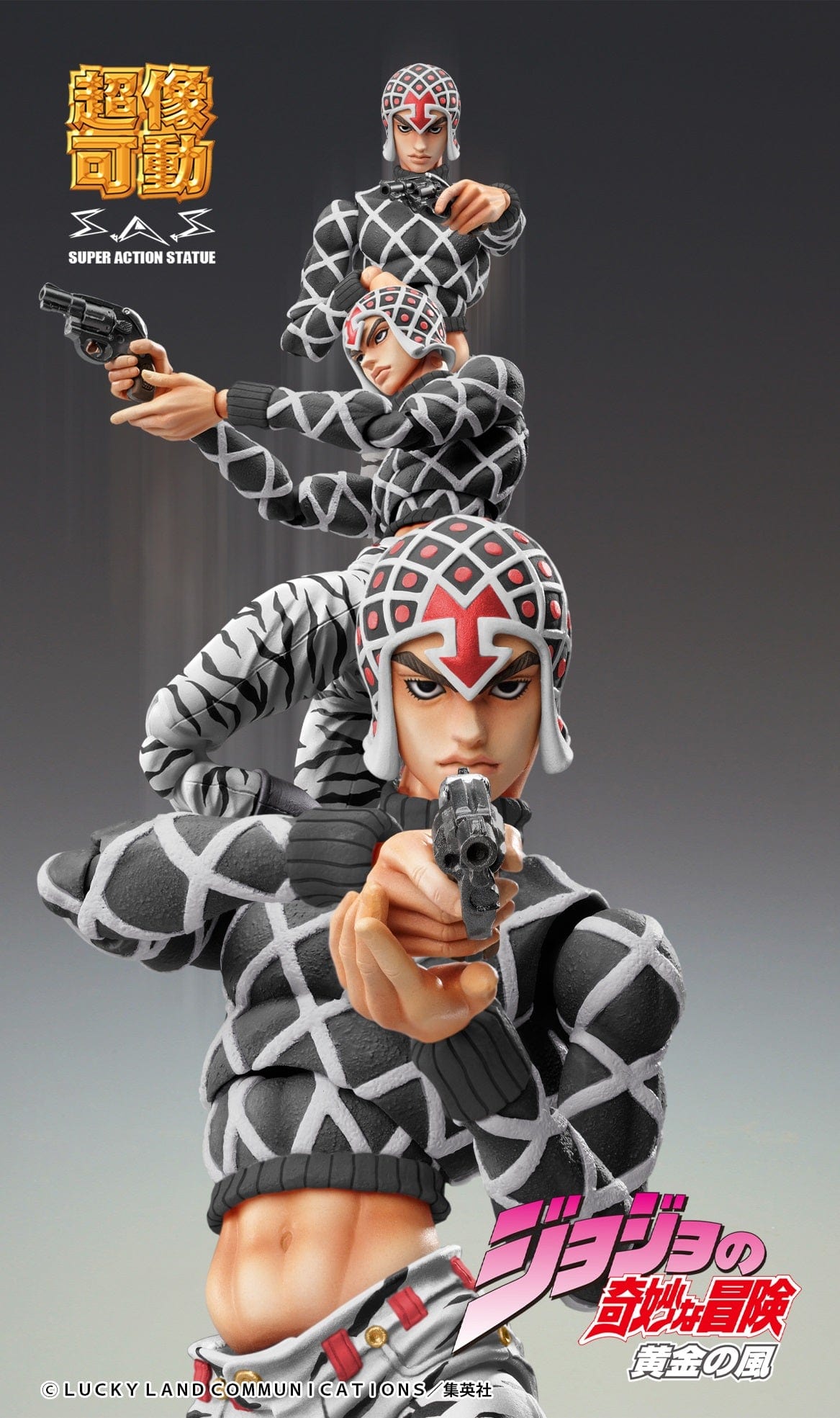 MEDICOS JoJo's Bizarre Adventure Super Action Statue Guido Mista & S-P (Black Ver.)