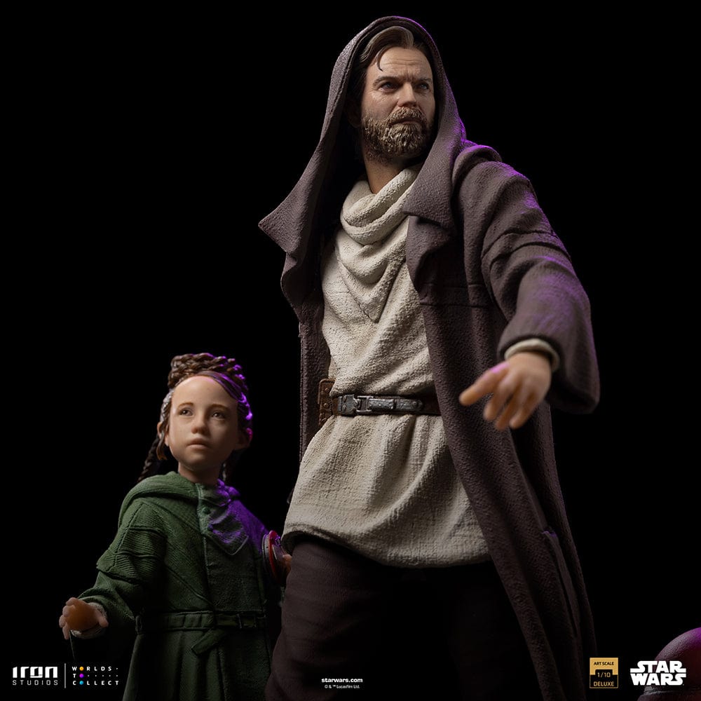 IRON STUDIOS Star Wars Obi-Wan and Young Leia Deluxe Art Scale 1/10