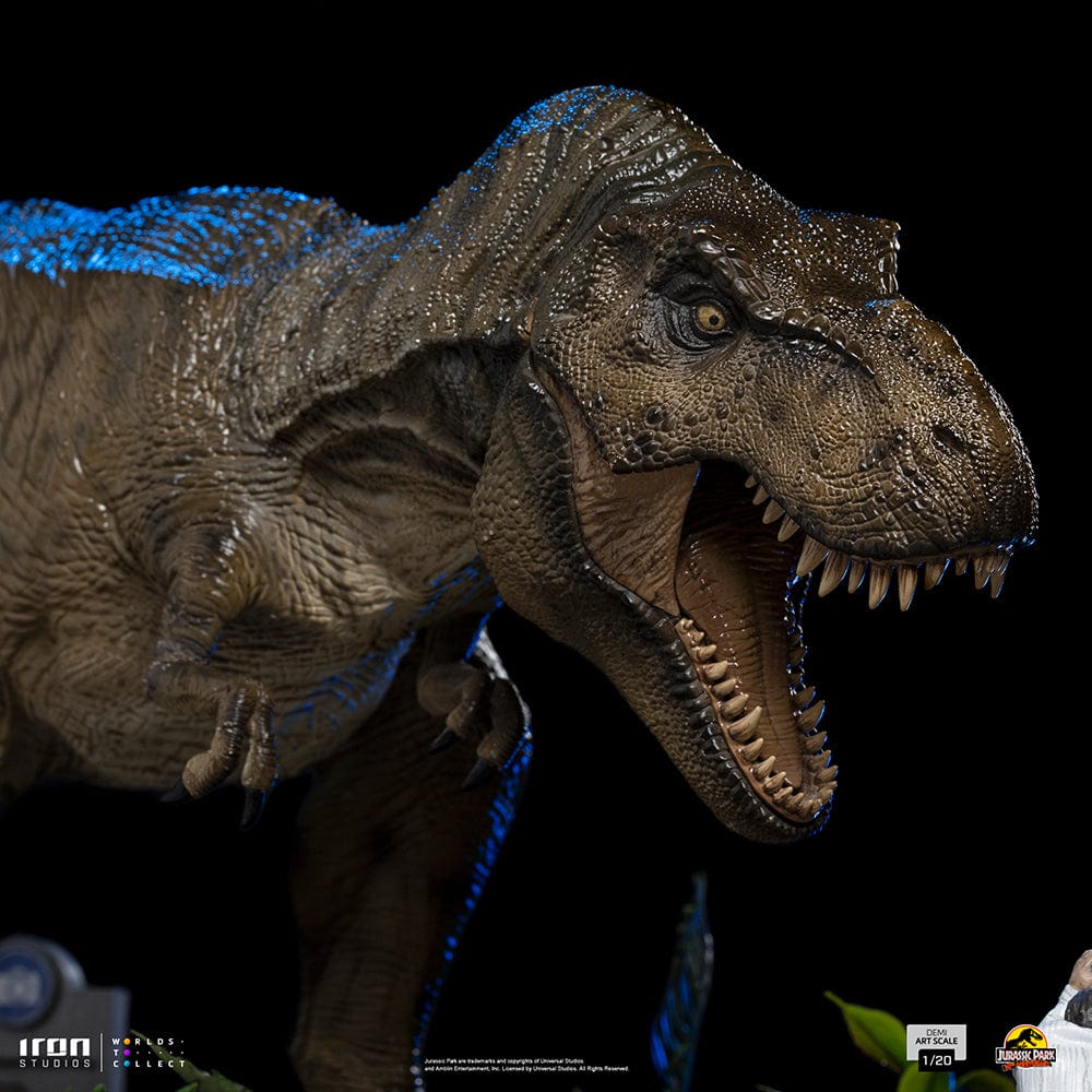 IRON STUDIOS T-Rex attacks Donald Gennaro - Jurassic Park - Demi Scale 1/20