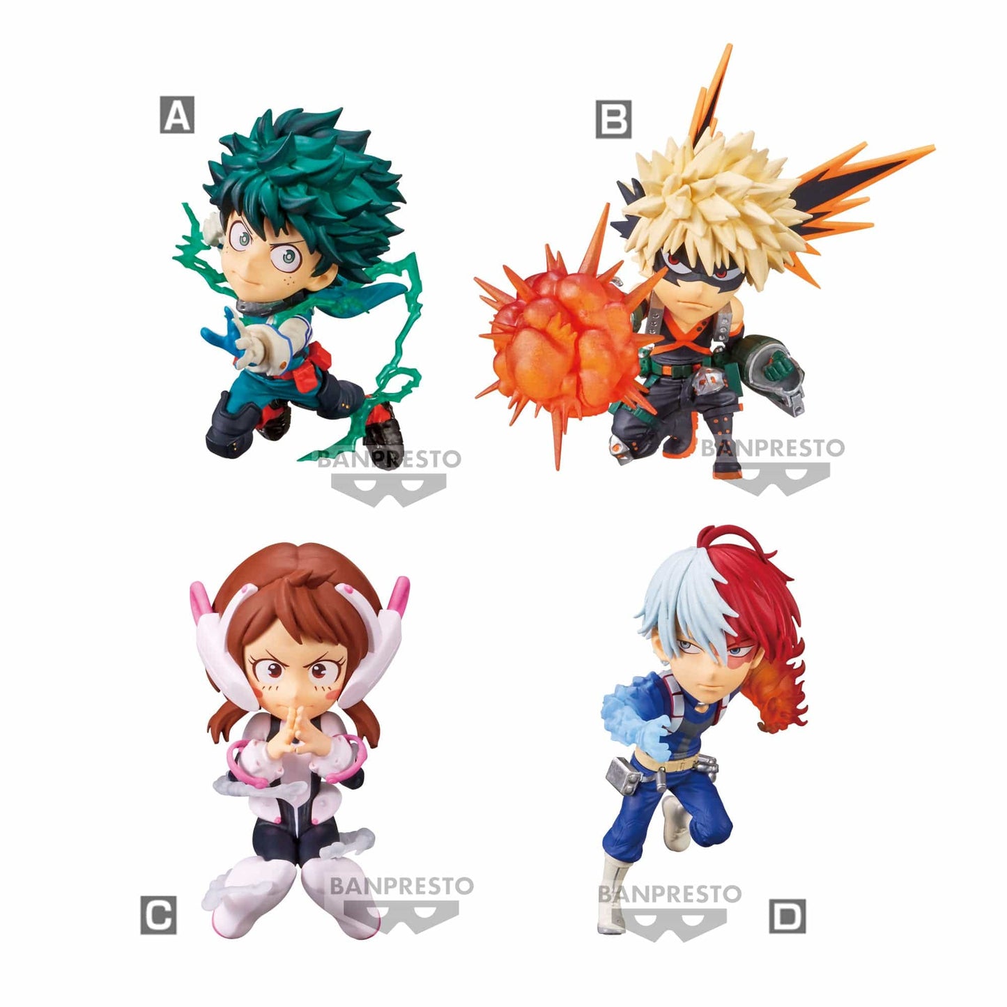 BANPRESTO My Hero Academia World Collectable Figure Set of 4 Figures