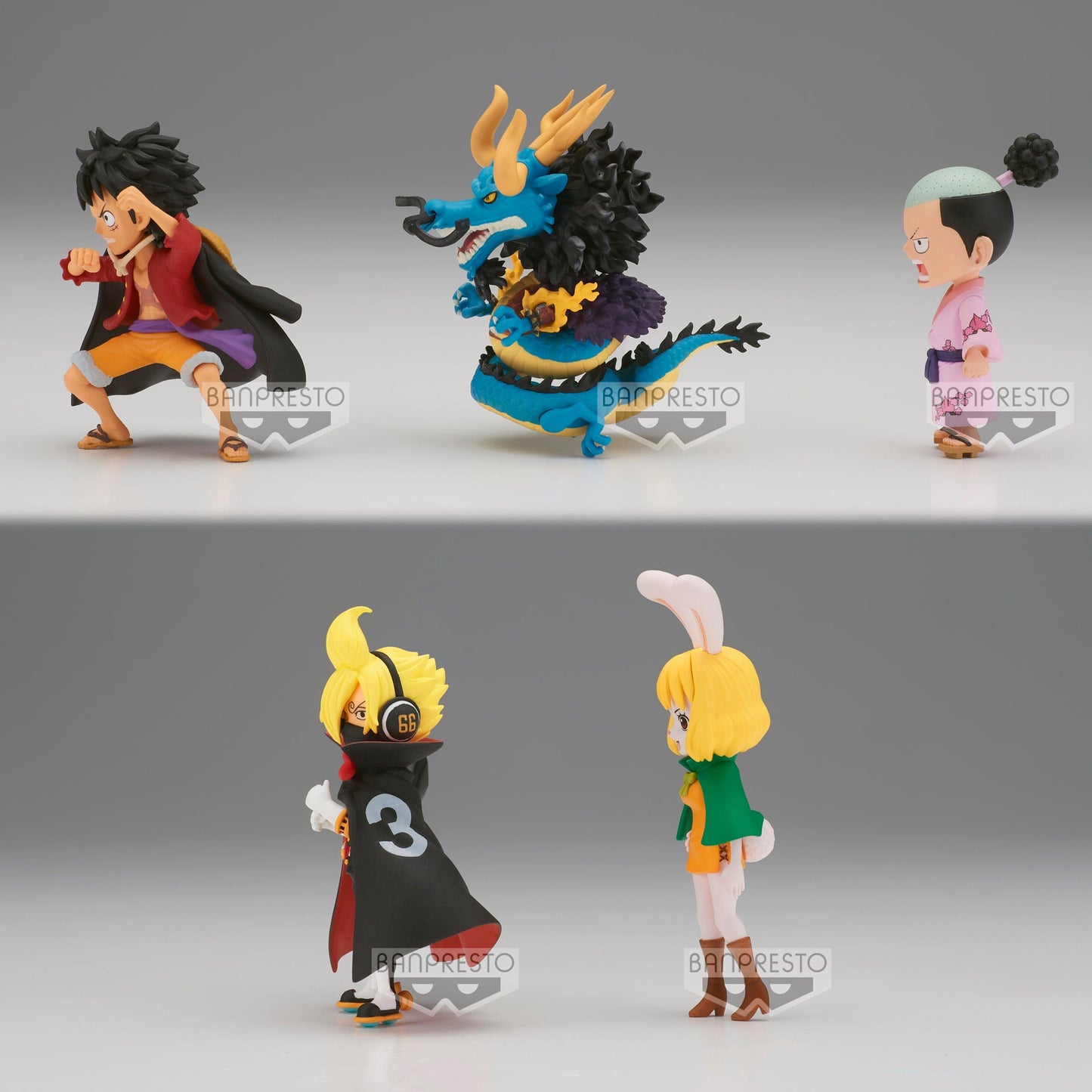 BANPRESTO One Piece World Collectable Figure Wano Country Onigashima 3 Set of 5 Figures