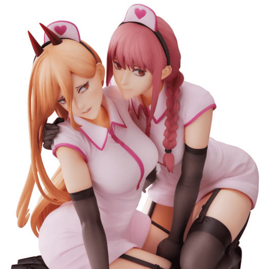 FURYU Chainsaw Man F:Nex Power & Makima (Nurse Ver.) 1/7 Scale Figure