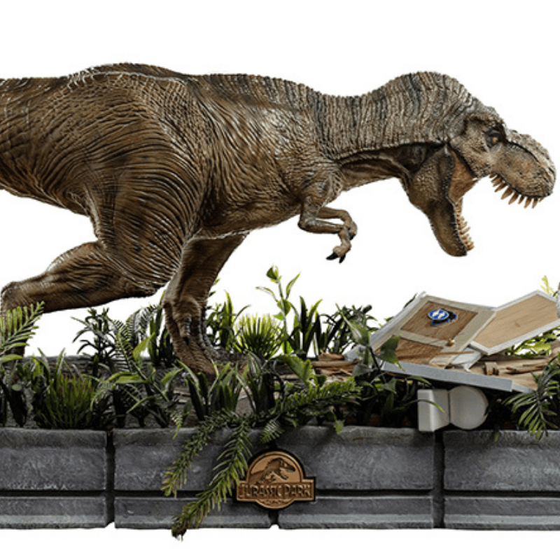 IRON STUDIOS T-Rex attacks Donald Gennaro - Jurassic Park - Demi Scale 1/20