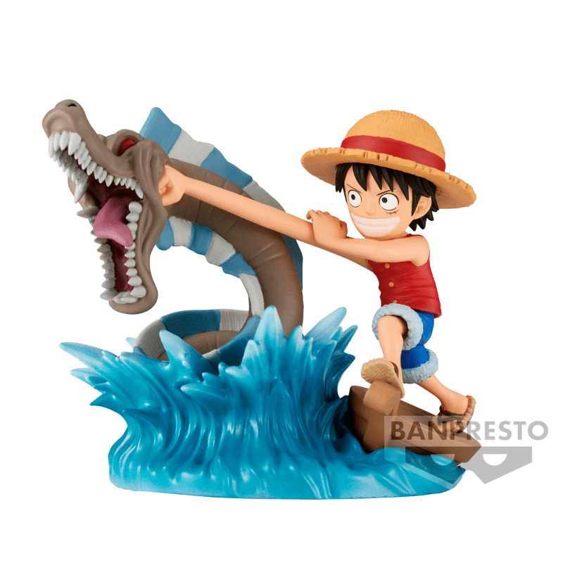 BANPRESTO One Piece World Collectable Figure Log Stories - Monkey D. Luffy Vs Local Sea Monster