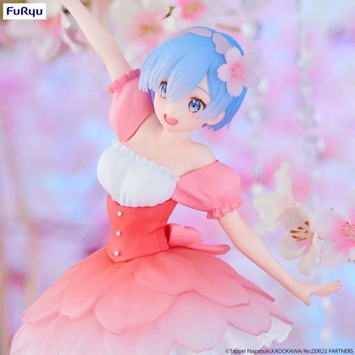 FURYU Re:Zero Starting Life in Another World Rem Cherry Blossoms Trio-Try-iT Figure
