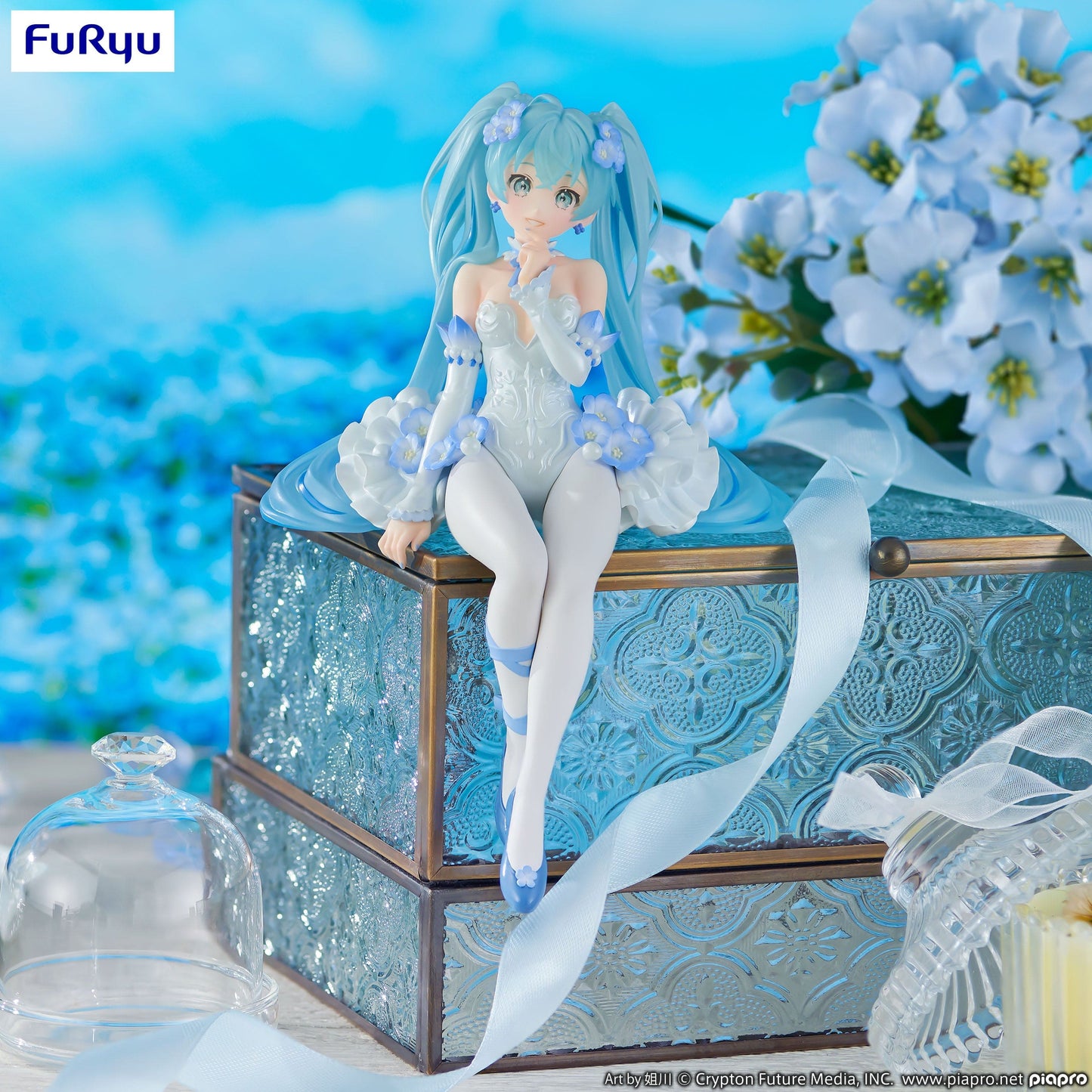 FURYU Hatsune Miku (Flower Fairy Nemophila) Noodle Stopper Figure